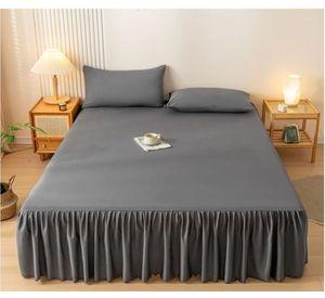 FALDÓN DE CAMA 2 PLAZAS PROTECTOR BASE - Gris