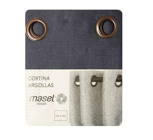 Cortina Mati 140x225 cm Gris oscuro