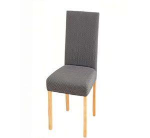 SET DE 6 FUNDAS DE SILLA CON DISEÑO TEXTURIZADO COLORGRIS
