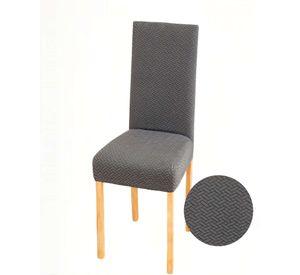 SET DE 6 FUNDAS DE SILLA CON DISEÑO TEXTURIZADO COLORGRIS