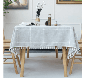 Mantel cuadros 140x260 cms