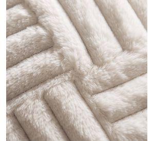 Set 2 Fundas de Cojín Peluche Suave Rayas Blanco 45x45 cm Colección Alaska Svalbard