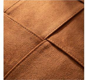 Set 2 Fundas de Cojín Cuero Tejido Entretejido Naranjo 45x45 cm Colección Toscana Ferrara