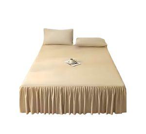 FALDÓN DE CAMA CON VOLADO PROTECTOR DE BASE DE CAMA 2 PLAZAS 01
