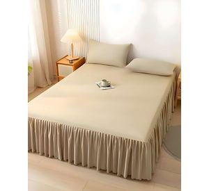 FALDÓN DE CAMA CON VOLADO PROTECTOR DE BASE DE CAMA 2 PLAZAS 01