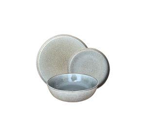 Set Vajilla 18 Piezas Cerámica Gris Linea Oslo