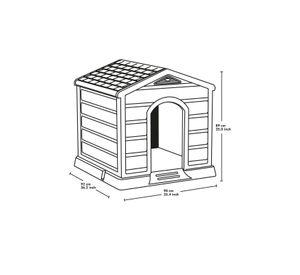 Casa Para Perro Grande Techo Gris 92x90x89 cms Rimax