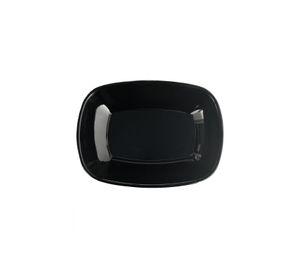 Set de 6 POCILLO MELAMINA RECTANGULAR NEGRO 17 X 12 X 4 CM LINEA CLASICA