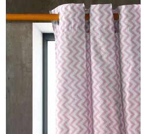 Cortina Lona Española ZigZag Rosa