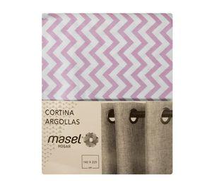 Cortina Lona Española ZigZag Rosa