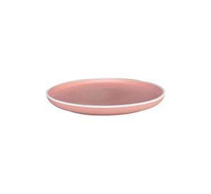 SET DE 4 PLATO PRINCIPAL CERAMICA RUSTICA 27 CM ROSADO LINEA