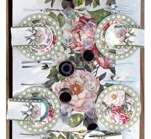 Mantel Camelia - 240 x 240 - Lino Poliester (8 puestos)