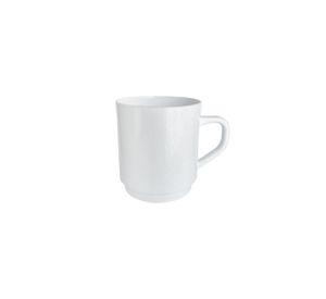 Set de 6 Tazon Mug 300 Ml Blanco Policarbonato