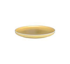 SET DE 4 PLATO PRINCIPAL CERAMICA RUSTICA 27 CM AMARILLO LIN
