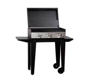Parrilla a gas 3 quemadores Block gas 750 + carro 750 negro