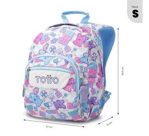 Mochila Escolar Juvenil Porta Tablet 10 Tempera Blanco
