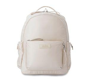 Mochila Universitario Estambul Porta Pc 14 Beige Mujer