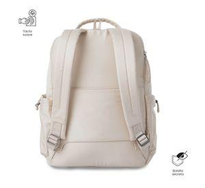 Mochila Universitario Estambul Porta Pc 14  Beige Mujer