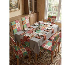 Juego De Mantel Antimanchas 140x220 + 6 Fundas De Silla 08