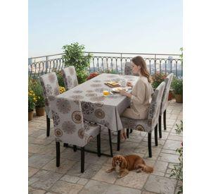 Juego De Mantel Antimanchas 140x220 + 6 Fundas De Silla 20