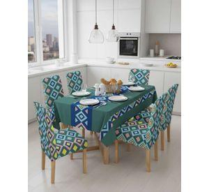 Juego De Mantel Antimanchas 140x220 + 6 Fundas De Silla 16