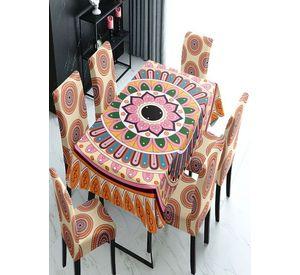 MANTEL MÁS 6 FUNDAS PARA SILLAS L02