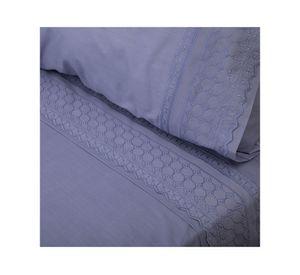 Juego sábanas 2 plazas 144H broderie Amalia violeta