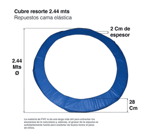 Almohadilla de seguridad para cama elástica 2,44 m #4