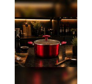 Olla Cacerola antiadherente Aluminio 28 CM 8,6 L Rosso Vitta