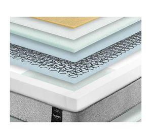 Combo Cama Cannon 2 Plazas Base Dividida Tela + Textil + Respaldo + 2 Veladores Orion