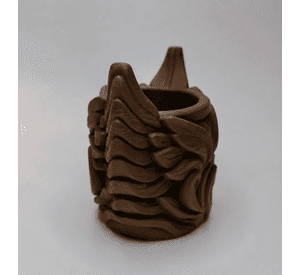 Macetero Decorativo Hogar- Forma Alas 9 cm Marrones