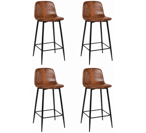 Pack 4 Taburetes Venecia Piso de Bar o Terraza 66cm Marrón