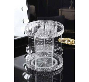 Organizador Maquillaje Giratorio Acrílico Transparente 3 Niveles