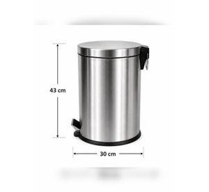 Basurero Pedal Acero Inoxidable 20 Litros Taumm Cromo