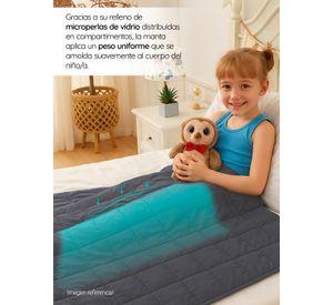 Manta de gravedad niños Gris 4,5K 152x102 cm Manta de Peso GlowUp