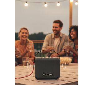 Parlante Bluetooth Portátil Negro Aiwa 7w Con Luz AWSS70BT
