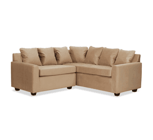 Seccional Lucca 3 Cuerpos Tela Velvet Beige
