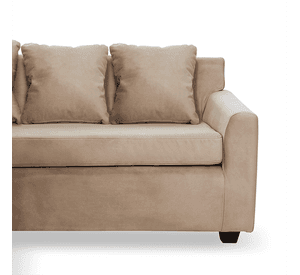 Seccional Lucca 3 Cuerpos Tela Velvet Beige