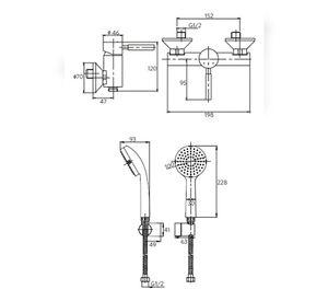 Monomando Llave Grifo Para Ducha Modelo OZ Marca Stretto