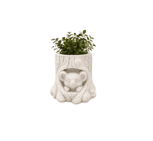 Macetero Decorativo Hogar- Forma Koala 10 cm Blanco