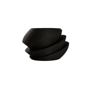 Macetero Decorativo Hogar- Forma Ovni 11 cm Negro