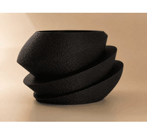 Macetero Decorativo Hogar- Forma Ovni 11 cm Negro