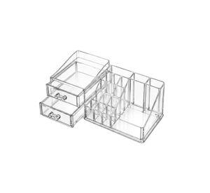 Organizador de Maquillaje Acrílico Transparente con Cajón y Compartimentos