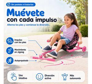 Easy Roller Con Luces Kidscool Rosado Wave Roller