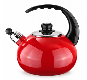 Tetera Silbadora Magefesa Coral 2,2 Litros Acero Vitrificado Roja
