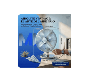 Ventilador Sobremesa 10 Pulgadas Airolite V10sm Metalico 30w