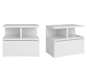 Combo 2 veladores flotantes Dreams 1 cajón blanco