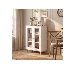 Aparador Buffet De Cocina Comedor Puerta De Vidrio 60cm ZWG0216W