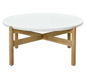 Mesa de centro Pipa 37x85 cm natura/blanco