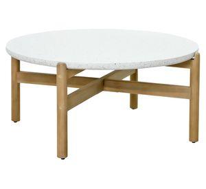 Mesa de centro Pipa 37x85 cm natura/blanco
